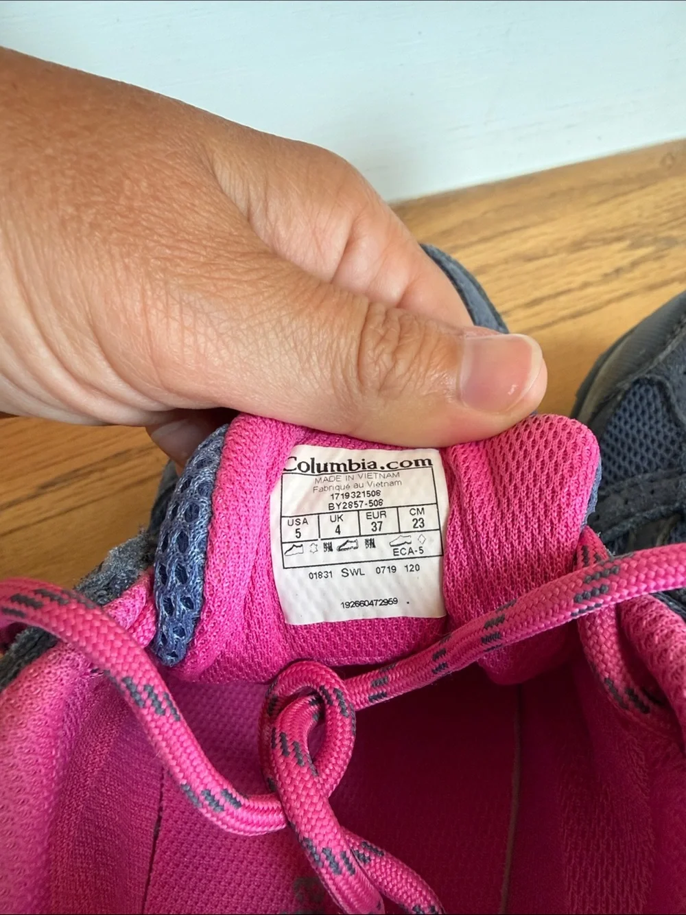 Columbia Navy and Pink Women's Trail Shoes